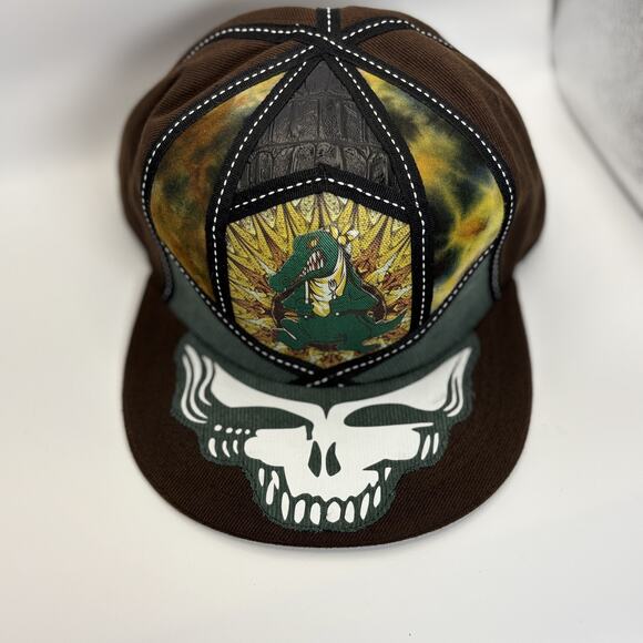 Gnomies Shine On Dyez Snapback Hat Signed 1/8 Gator Stealie Glow Rare‎ Mens - Picture 6 of 6